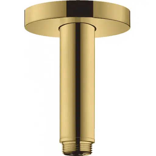 Кронштейн для верхнего душа потолочный Hansgrohe S 100 мм полированное золото Optic 27393990 Золотой - фото 1