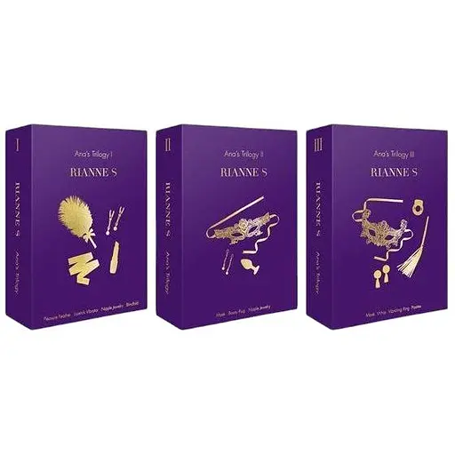 Подарунковий набір Rianne S Ana's Trilogy Set I: помада-вібратор, пір'їнка, затискачі для сосків, пов'язка - фото 7