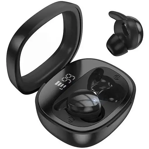 Навушники Hoco EW65 Shadow true wireless sleep BT headset, BT5.3, 30mAh, 500mAh, 4h, black