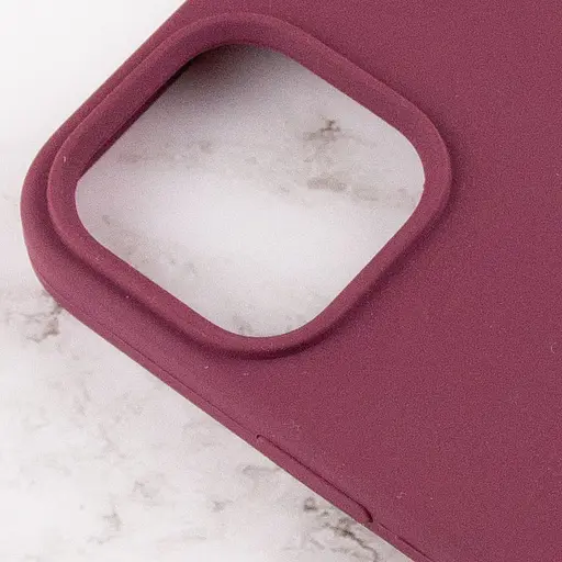 Чохол Silicone Case Full Protective (AA) для Apple iPhone 15 Pro Max (6.7) Бордовий / Plum - фото 4
