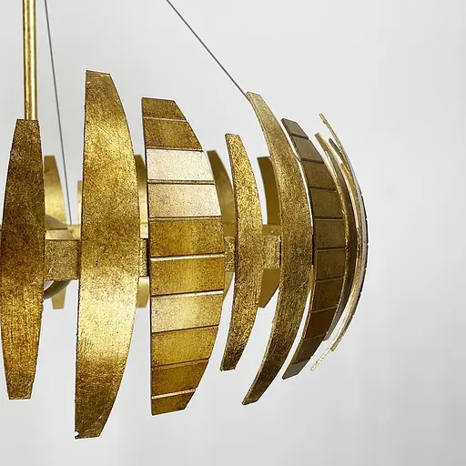 Підвісна люстра у золотому корпусі Ø 60 см | Арт. MJ 212-600 | Line F - фото 2