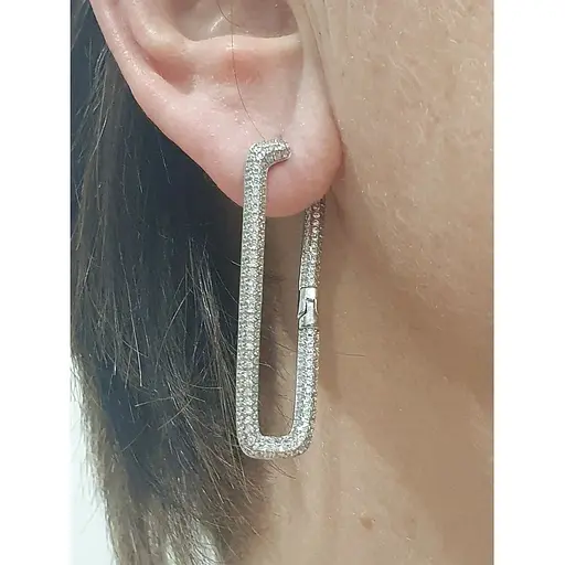 Срібні сережки Silvex 925 з фіанітами. С2Ф/1428 - фото 2