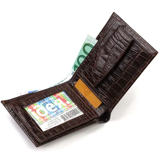 Мужской кожаный кошелек Canpellini 12х9.7х2 см acs0025647 - фото 4