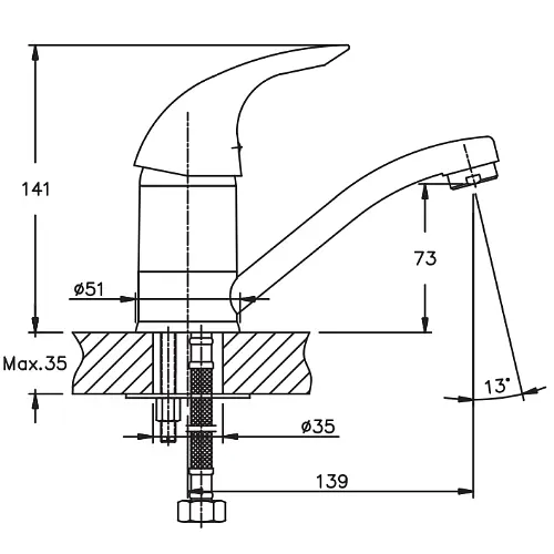 Змішувач для кухні Haiba VIOLET 004 HB0395 - фото 2