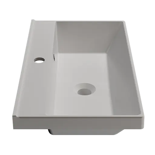 Раковина глянцева врізна Amidicon Rubicon 60 600x350 з литого каменю RUBICON_60_HL, Білий - фото 3