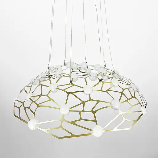 Підвісна LED люстра Sunnysky у золотому корпусі Line.F TG 01D60 - фото 5