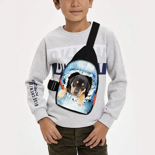 Сумка через плече дитяча з песиком 29х17 см сумка слінг для хлопчика (02307)