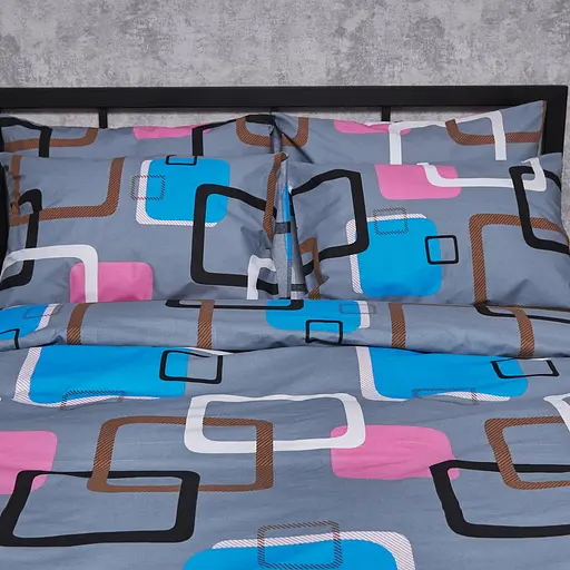 Комплект постільної білизни Moon&Star Бязь Gold Люкс Retro Vibes King Size 220x240 наволочки 4х50х70 - фото 4