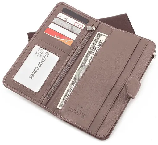 Кожаный женский кошелек Marco Coverna 19х10х2.5 см acs0024511 - фото 3