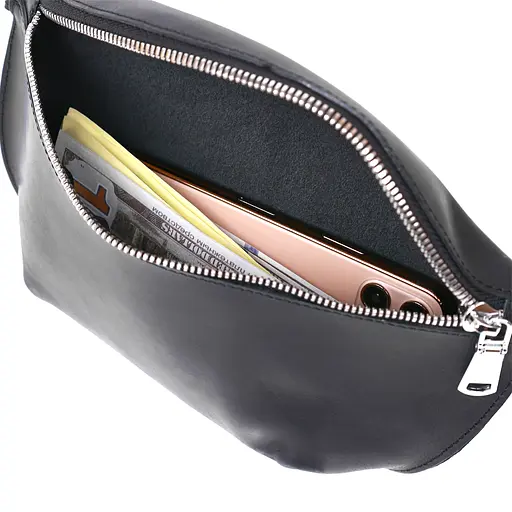 Кожаная женская бананка SHVIGEL 22х13,5х6 см 000200062 - фото 3