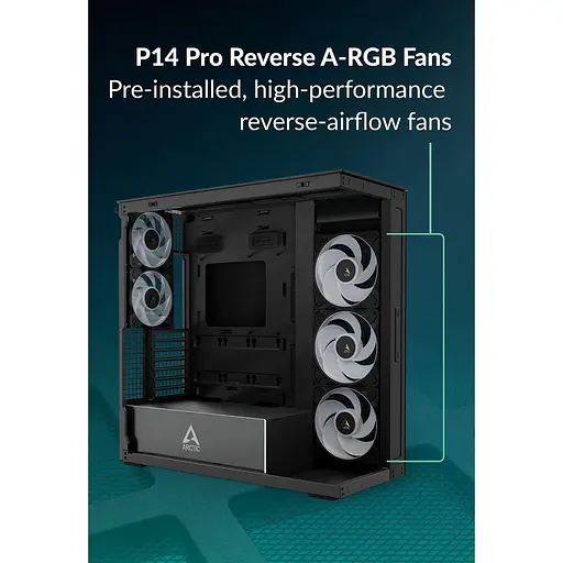 Корпус Arctic Xtender Mirror Black (ACPCC00018A) без блока питания - фото 10