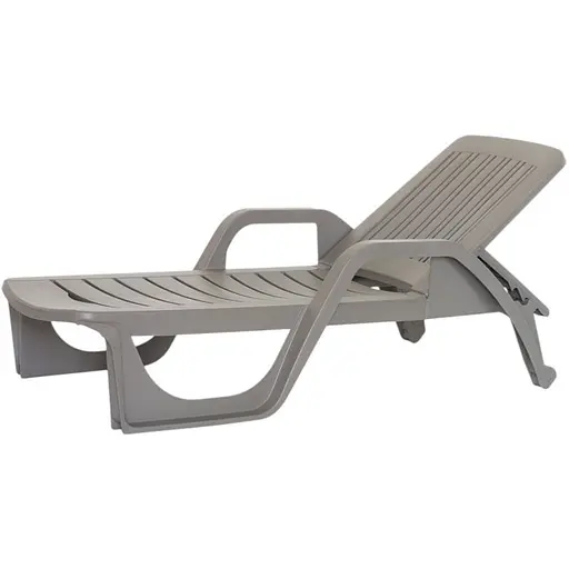 Шезлонг пластиковий Bica Zanzibar, бежево-сірий - фото 1