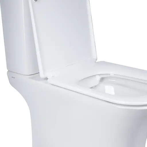 Унитаз-компакт Qtap Presto Quadro безободковый с сиденьем Soft-close QT24221215AW, Белый - фото 6