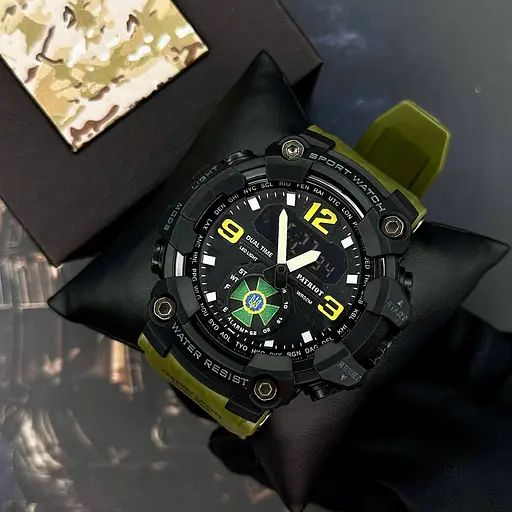 Наручний годинник чоловічий 004AGDPS ДПС Зелені + Коробка. Patriot acs0031058 - фото 2