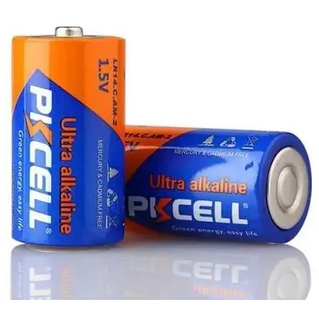 Батарейка C (LR14), лужна, PKCELL, 2 шт, 1.5V, Shrink (LR14-2S) - фото 1
