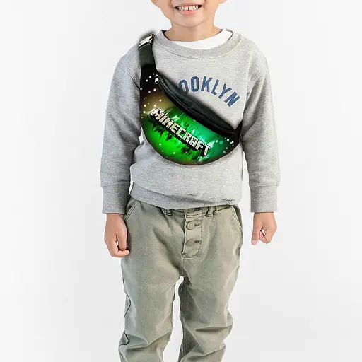 Набір дитячий Майнкрафт Кріпер "Minecraft" рюкзак 36х27см сумка-бананка, кружка з принтом для хлопчика (01555) - фото 3