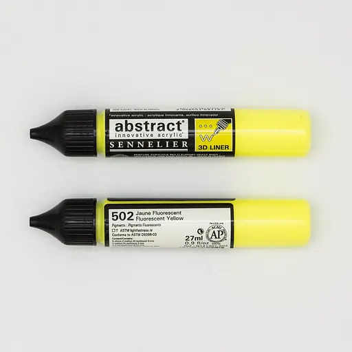 Лінер акриловий Sennelier Abstract, 3D, 27 мл, Флуоресцентний жовтий (Fluo Yellow)