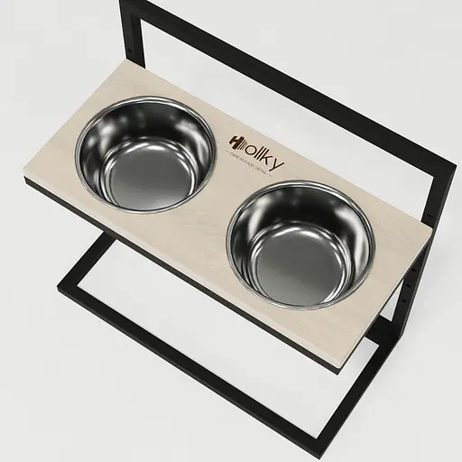 Hollky Flex L — регульовані миски на підставці для великих собак (2 × 1.8 л) - фото 7
