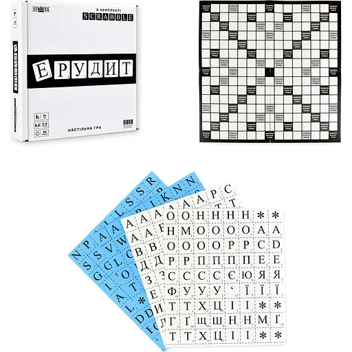 Настільна гра Strateg Ерудит чорно-білий українською мовою (30640) - фото 3