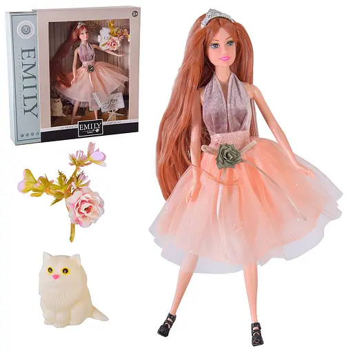 Кукла "Emily" QJ103 с котиком и аксессуарами, 29 см, в коробке (6900001912095) - фото 2