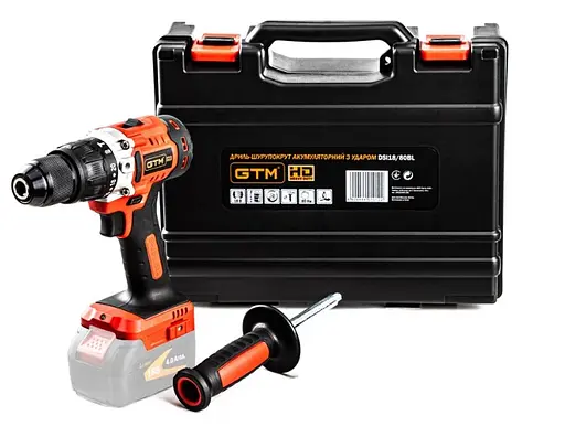 Аккумуляторный ударный шуруповерт GTM DSI18/80BL безщеточный без АКБ и ЗУ в кейсе (DSI18/80BL_BARE TOOL) - фото 1