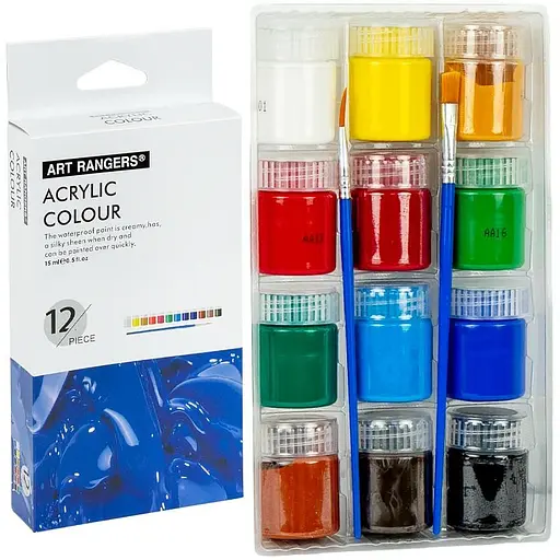 Фарби акварельні художні "Art Ranger" Bambi A12015-1, 15 мл, 12 кольорів - фото 1