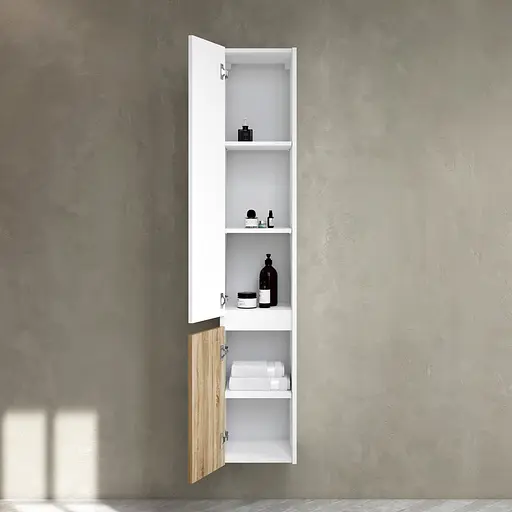 Пенал Am.Pm Gem S підлоговий 35 см лівий білий глянець/дерево M91CHL0351WF38 - фото 3