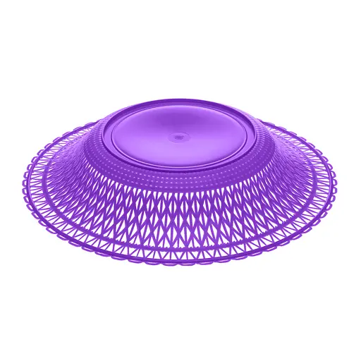 Фруктовниця пластикова кругла тарілка підставка для фруктів Ø 28 см Фіолетовий 87877 - фото 3