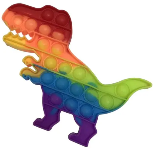 Сенсорна іграшка Pop it динозавр різнокольоровий - фото 1