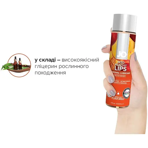 Смазка на водной основе System JO H2O - Peachy Lips (120 мл) - фото 4