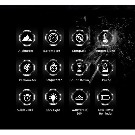 Часы мужские наручные North Edge Vertico с компасом (Черные) - фото 8