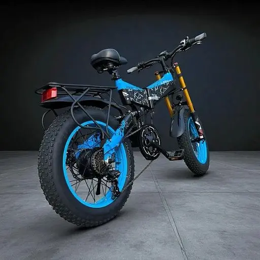 Электровелосипед Volto Lankeleisi X3000 Plus фетбайк 1000W 18Ah алюминиевый синий - фото 3