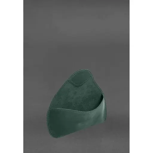 Кожаный чехол для очков BlankNote Crazy Horse с клапаном на резинке Зеленый  - фото 3