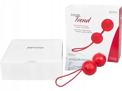 Вагинальные шарики Joydivision Joyballs Trend, 18 см, красный - фото 4