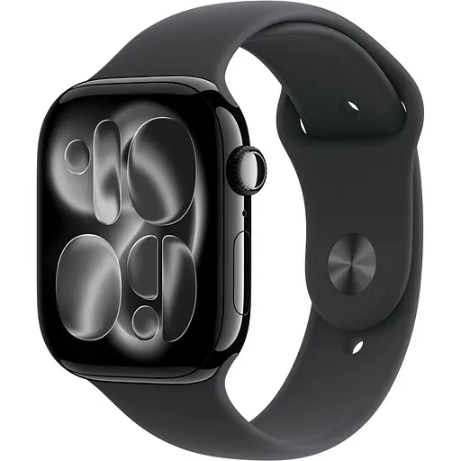 Смарт-часы Apple Watch Series 11 GPS 42 мм Jet Black Aluminum Case with Black Sport Band M/L (MEQU4) [145294]