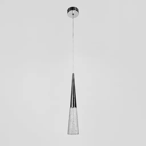 Подвес хромированный с прозрачным элементом с эффектом пузырьков воды Line F | Ст. A264-60*360 CH - фото 1