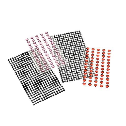 Стразы самоклеящиеся Сердца Свет розовые 8мм 60шт Rosa Talent - фото 6
