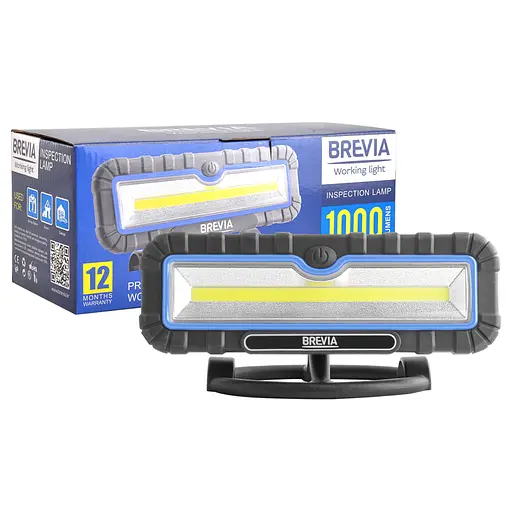 Професійна інспекційна лампа Brevia LED 10W COB 1000lm 4000mAh Power Bank, type-C(11510)