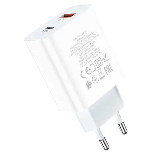 МЗП HOCO C97A PD20W+QC3.0 (1USB/1Type-C/3A) Білий - фото 5