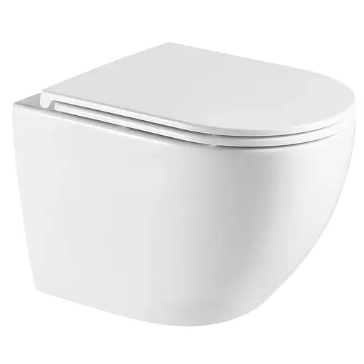 Унитаз подвесной Mixxus Premium Ellipse-0304-R 540x360x360 мм, система смыва Rimless MP6466, Белый - фото 1