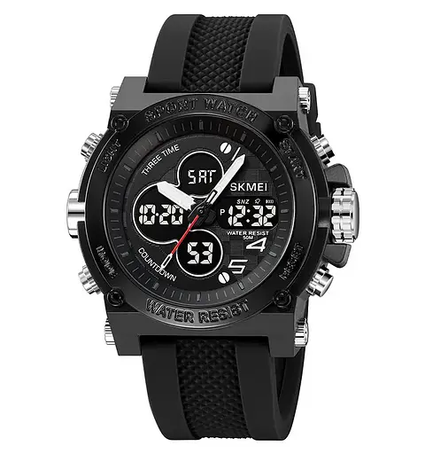 Часы мужские наручные спортивные Skmei 2065 (Черный с черным)