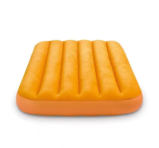 Надувний велюровий матрац 66803 в сумці Жовтий