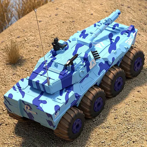 Бронетранспортер-амфібія на радіокеруванні SCHE Y1802 Blue - фото 2