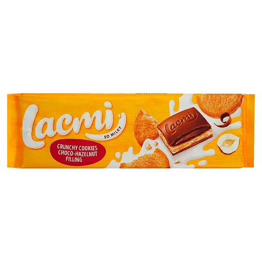 Шоколад Roshen Lacmi молочний з шоколадно-горіховою начинкою та печивом 265 г