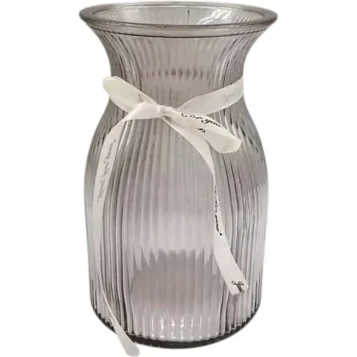 Ваза Viva Fade скляна для квітів та декору 19 см димчатий (6841678)
