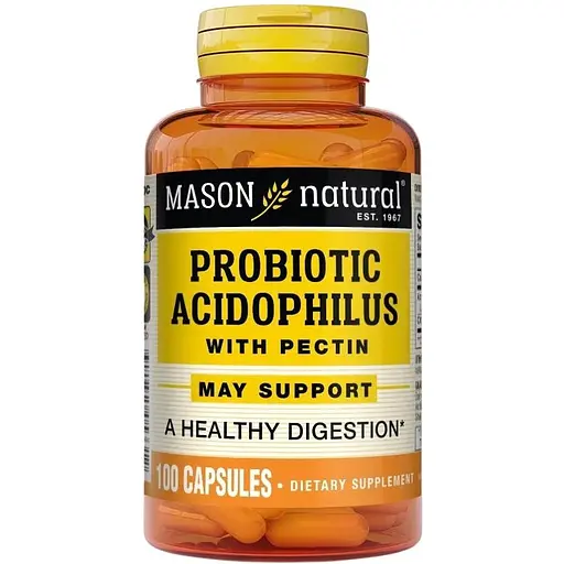 Пробіотики і пребіотики Mason Natural Probiotic Acidophilus with Pectin, 100 капсул