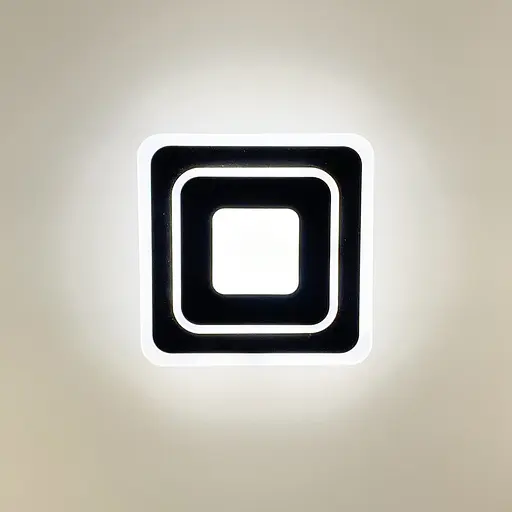 Светодиодный черный светильник с матовым акрилом Line F 20х20 см Арт. 2234-200 BR BK - фото 3