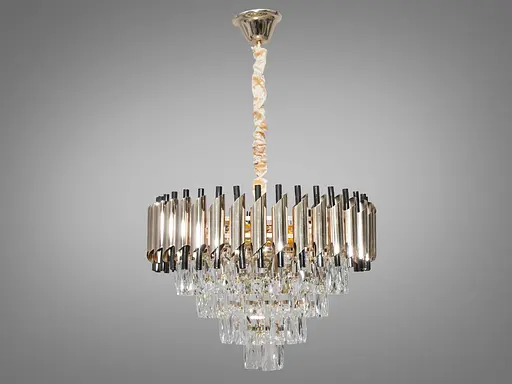 Символ стилю та затишку, підвісна кришталева люстра, 9 ламп - фото 1