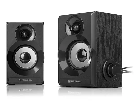 Компьютерные колонки 2.0 REAL-EL S200 USB Black - фото 2