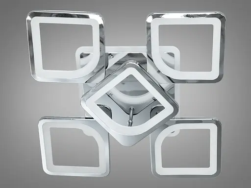 Світлодіодна люстра смарт світильник з пультом, хром, 110W - фото 4